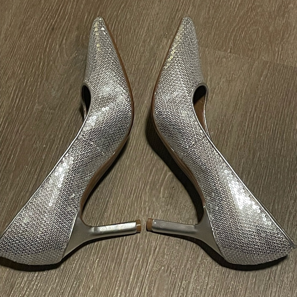 Nordstrom Rack Rk Paige Fab silver sequins Pumps - Picture 4 of 5